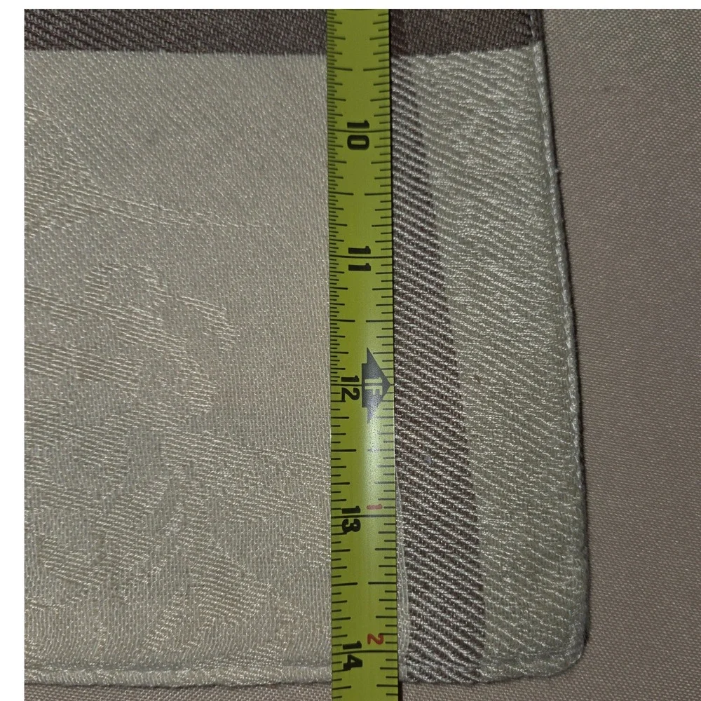 Martha Stewart Fall Pumpkin Table Runner Orange Beige Plaid Textured Decor 14x71